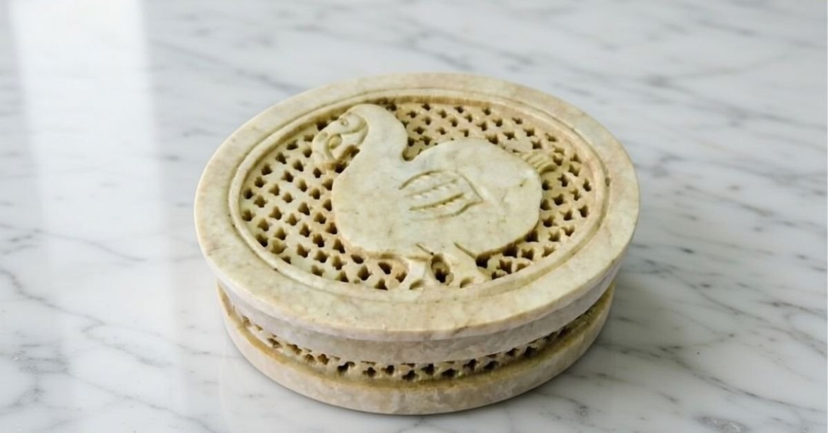 Soapstone Decorative Inlaid Boxes